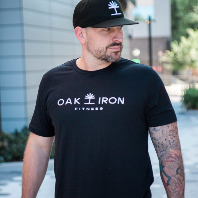 Matt Gulliver, Owner and Lead Trainer at Oak and Iron Fitness shows off some brand new gear for the gym.