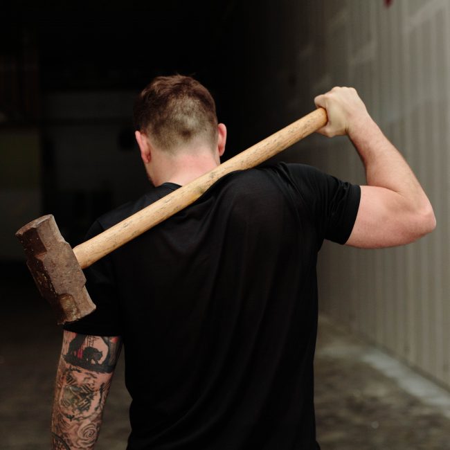 Photo of Matt Gulliver prior to the gym opening