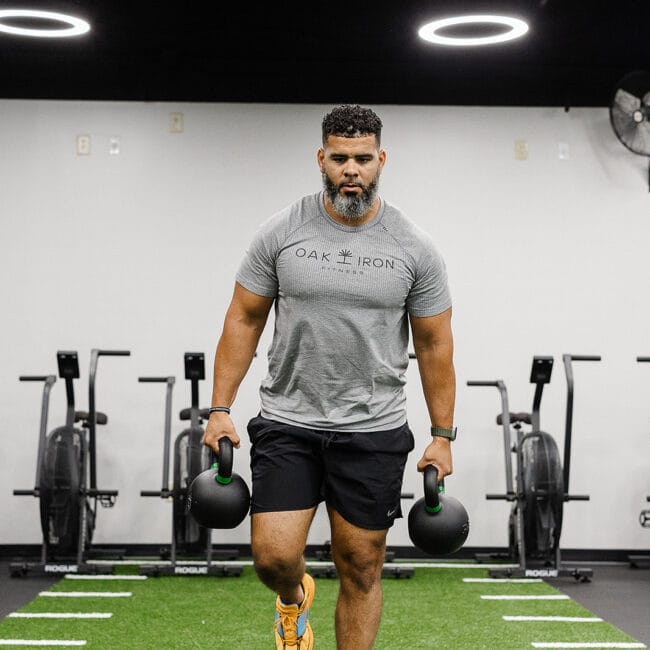 Cary 2 Personal training session at Oak and Iron Fitness Cary with one-on-one coaching