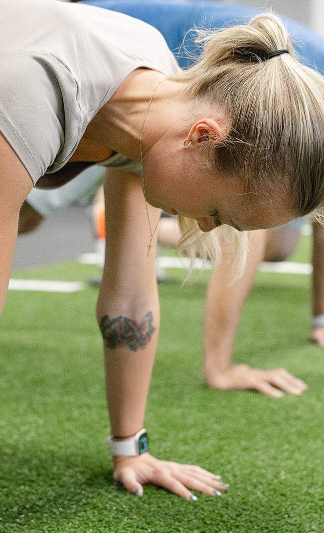 Oak and Iron Fitness gym workout area with strength training equipment in Cary