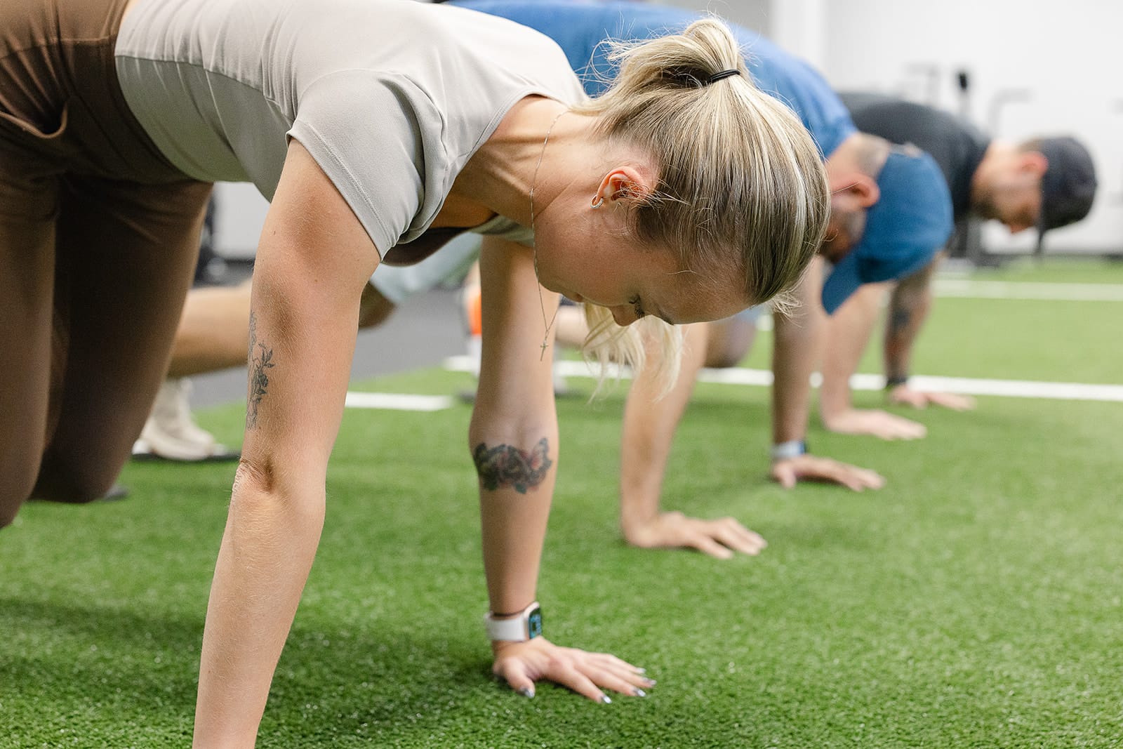 Oak and Iron Fitness gym workout area with strength training equipment in Cary